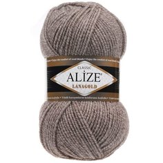 Пряжа Alize Lanagold, 49 % шерсть, 51 % акрил, 100 г, 240 м, 1 шт., 650 дуэт бежевый