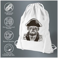 Сумка для обуви CoolPodarok Бульдог в треуголке и кителе