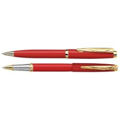 Набор Pierre Cardin PEN&PEN: ручка шариковая + роллер. Цвет - красный. Упаковка Е.