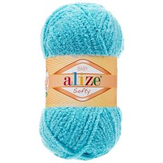 Пряжа "Softy" 100% микрополиэстер 115м/50гр (128 св. бирюза) Alize
