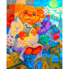 Картина по номерам на холсте Белоснежка "Письмо с острова Пасхи" 40*50 см.