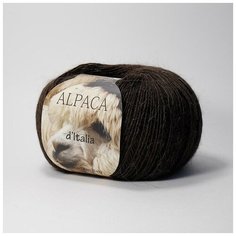 Пряжа Seam Alpaca dItalia (Альпака де Италия) 0404 горький шоколад 50% альпака, 50% нейлон 50г 300м 5шт