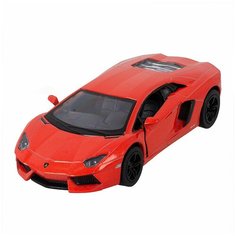 Металлическая машинка Kinsmart 1:38 «Lamborghini Aventador LP 700-4» KT5355D, инерционная / Красный