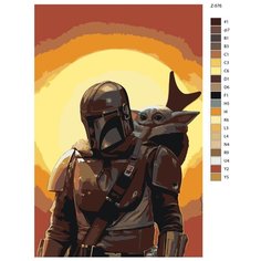 Картина по номерам Z-576 "Грогу. Звёздные войны" 40х60 Brushes Paints