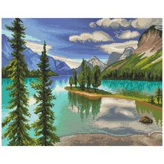 Алмазная мозаика "Озеро Малайн", 40x50, см, Алмазное Хобби