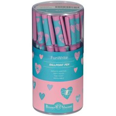 Ручка BrunoVisconti, шариковая, 0.5 мм, синяя, FunWrite «сердечки - роза», Арт. 20-0212/89