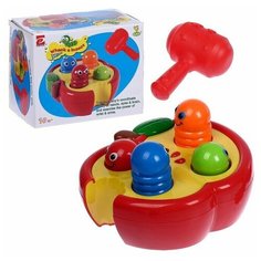 Развивающая игрушка Стучалка Червячки с молотком Нет бренда