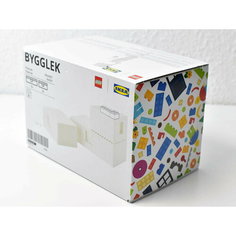 Контейнеры с крышкой LEGO IKEA Bygglek Бюгглек 17x6 и 13x6 см 703.721.86