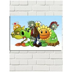 Картина по номерам игра Plants vs Zombie (Растения против зомби) - 8617 Г 60x40