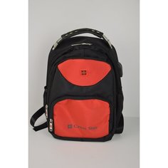 Рюкзак молодежный с USB красный / рюкзаки, ранцы "Импортные товары"(канцтовары)