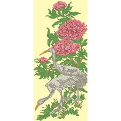 Вышивка бисером картины Птицы 19*43см Светлица