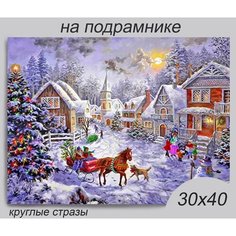 Алмазная мозаика на подрамнике 30*40 см Rremdes