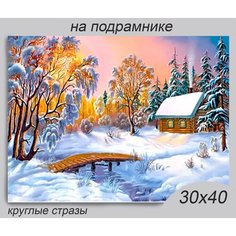 Алмазная мозаика на подрамнике 30*40 см Rremdes
