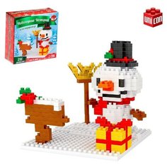 Конструктор Новогодние Истории «Снеговик», 290 деталей Unicon