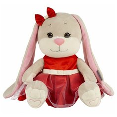 Мягкая игрушка Jack & Lin Зайка, в нарядном красном платье, 25 см (JL-022002-25)
