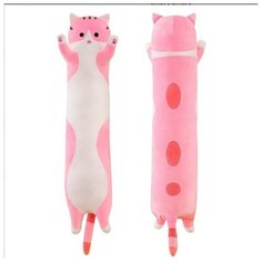 Мягкая игрушка "Кот-батон", розовый, 50 см Kidslandiya