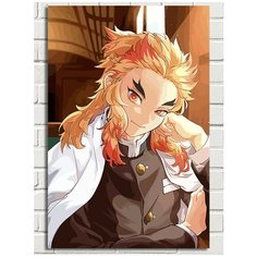 Картина по номерам Аниме Клинок рассекающий демонов Кеджуро Ренгоку - 7339 В 60x40