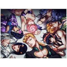 Картина по номерам на холсте Аниме JOJO (Джованна, Джотаро, ДжоДжо) - 8948 Г 30x40