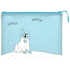 Папка на молнии BrunoVisconti, А5+ (26 х 20 см), "веселая собачка", Арт. 14-005/04