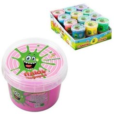 Лизун Слайм Плюх Зефирка ассорти 120гр контейнер Смайл