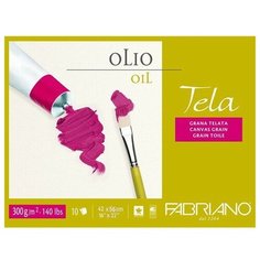 Fabriano Блок для масла "Tela" 300г/м2 42x56см структура холста 10л склейка по 4 сторонам
