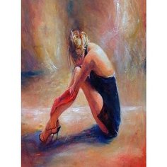 Картина по номерам Девичьи мысли 40х50 см Hobby Home