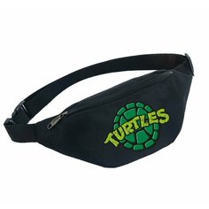 Поясная сумка Черепашки ниндзя (TMNT) черная №2 Noname