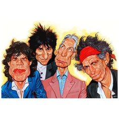 Картина по номерам на холсте музыка Roling Stones - 8688 Г 60x40
