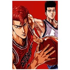 Картина по номерам на холсте Аниме Slam Dunk (Слэм-данк) - 8573 В 60x40