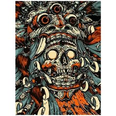 Картина по номерам на холсте Эзотерика Ямарадж бог смерти - 8631 В 30x40