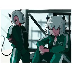 Картина по номерам на холсте Сериал Игра в кальмара - 7294 Г 30x40