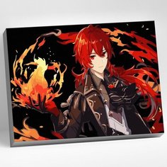 Molly Картина по номерам 30 × 40 см «Геншин» «Дилюк» 16 цветов