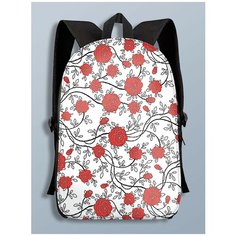 Рюкзак цветы обои, арт, хохлома, школьный рюкзак, рюкзак с принтом - 219 А3 p Brut Bag