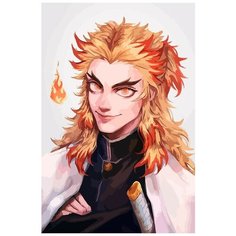 Картина по номерам на холсте аниме клинок рассекающий демонов - 6701 В 60x40