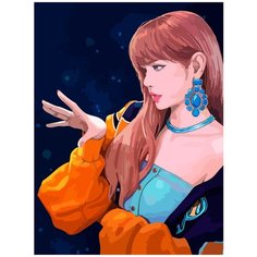 Картина по номерам на холсте Музыка KPOP Blackpink Lisa - 6076 В 30x40