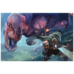 Картина по номерам на холсте Игра Monster Hunter World 5271