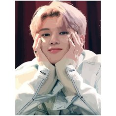 Картина по номерам на холсте ATEEZ kpop Уён - 17 30X40