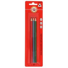 Набор карандашей чернографитных разной твердости 3 штуки Koh-I-Noor TRIOGRAPH 1802 B-H, 3 штуки, блистер