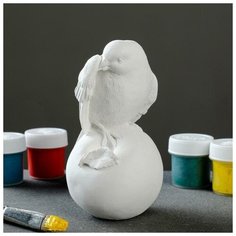 Фигура под роспись "Птица на яблоке" 15см./В упаковке шт: 1 Хорошие сувениры