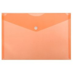 Папка-конверт на кнопке А5, 150 мкм, Calligrata, оранжевая