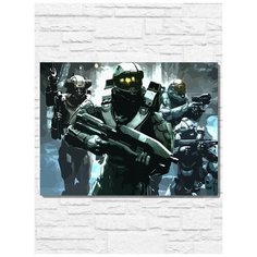 Картина по номерам на холсте игра Halo 5 Guardians (PS, Xbox, PC, Switch) - 11115 Г 30x40