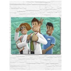 Картина по номерам на холсте Two Point Hospital (ту поинт хоспитал, PS, Xbox, PC, Switch) - 10393 30x40