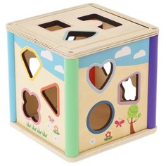 Развивающая игрушка MUQIY Shape Matching Puzzle Box, разноцветный