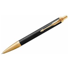Ручка шариковая Parker "IM Premium Black/Gold GT" синяя, 1,0мм, кнопочн, черный матовый, подарочная упаковка