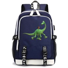 Рюкзак Хороший Динозавр (The Good Dinosaur) синий с USB-портом №3 Noname