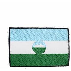 Шеврон, нашивка, патч, термоаппликация на клеевой основе, Флаг Кабардино-Балкарии размер 80х55 мм Мега Принт