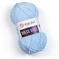 Пряжа для вязания YarnArt Dolce Baby (ЯрнАрт Дольче Беби) - 3 мотка 749 голубой, фантазийная, велюровая для игрушек 100% микрополиэстер 85м/50г
