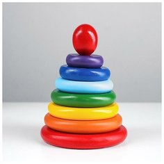 Пирамидка "Радуга" (8 деталей) Rn Toys