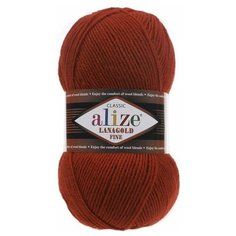 Пряжа Alize Lanagold Fine, 49 % шерсть, 51 % акрил, 100 г, 390 м, 5 шт., 36 терракот