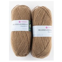 Пряжа Пехорка Великолепная 2, 30 % ангора, 70 % акрил, 100 г, 300 м, 2 шт., 377 кофейный